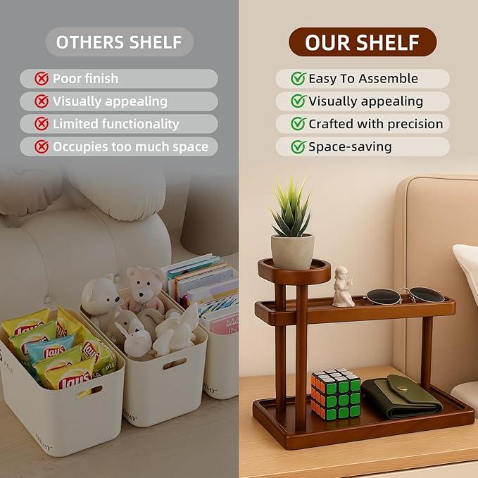Bathroom Countertop Organizer,Vanity Organizer and Storage for Cosmetic Skincare Perfume, Ideal Storage Solution for Perfumes, Cosmetics, Spices, Handmade Toys, Office Supplies. (Brown) - ModernBath