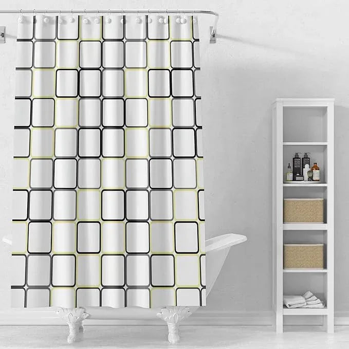 TIKABC Shower Curtain Liner, 4G PEVA Shower Liner, Plastic Waterproof Shower Curtains, 72x72 inch with Grommet Holes 3 Magnetic Weights - ModernBath