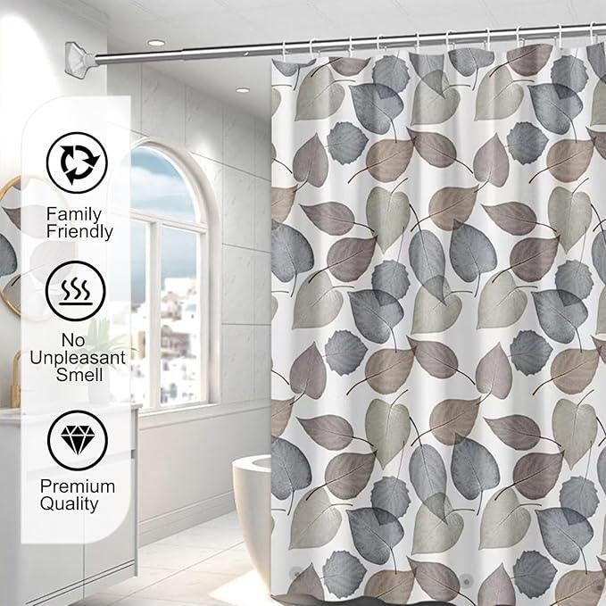 TIKABC Shower Curtain Liner, 4G PEVA Shower Liner, Plastic Waterproof Shower Curtains, 72x72 inch with Grommet Holes 3 Magnetic Weights - ModernBath