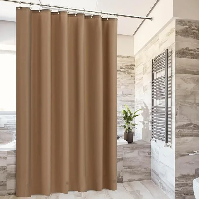 Barossa Design Brown Shower Curtain Liner - Premium PEVA, BPA & PVC Free, No Chemical Smell, Lightweight Standard Size Shower Curtain with 3 Magnets, Metal Grommets - Brown - ModernBath