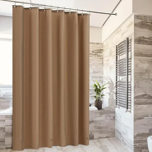 Barossa Design Brown Shower Curtain Liner - Premium PEVA, BPA & PVC Free, No Chemical Smell, Lightweight Standard Size Shower Curtain with 3 Magnets, Metal Grommets - Brown - ModernBath