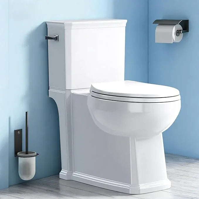 17.3” ADA Comfort Height Toilets with Hidden Drainage Port, 14" Wide Bowl Two Piece Toilets for Bathrooms, Tall Height, 1.28 GPF Single Power Flush Toilet with Jet Flush, 12" Rough In - ModernBath