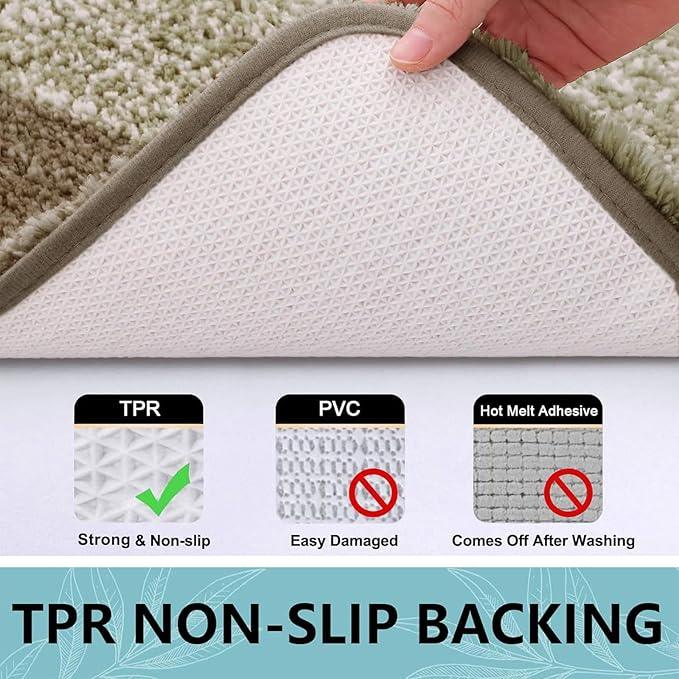 Arotive Microfiber Bathroom Rugs, Shaggy Soft and Absorbent Bath Rug, Non-Slip, Thick Plush Machine Washable Dry Bath Mats for Bathroom, Tub and Shower, 59x24, Coffee, Rectangular - ModernBath