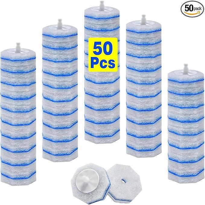 2X Cleaning Power Upgrade Formula Toilet Wand Refills, Fits for Clorox Wand,50 Count Disposable Toilet Bowl Wand Refills - No Falling Apart, Fits Most Brand Toilet Brushes for Bathroom Cleaning - ModernBath