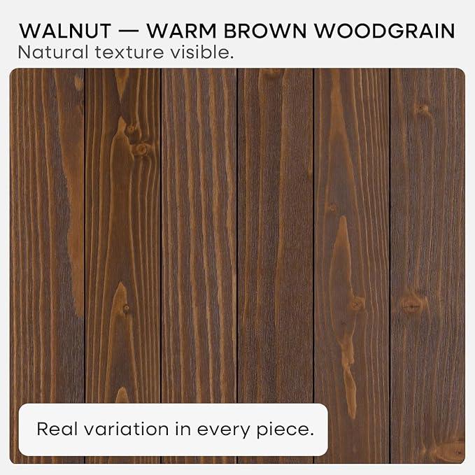 Homeforia Classic Walnut 12 inch Floating Shelf, High End Solid Real Wood Small 12inch Floating Shelves for Wall Mounted, 12in Floating Shelves, Heavy Duty Bracket, 12 X 6.5 X 1.75 inches, Set of 2 - ModernBath