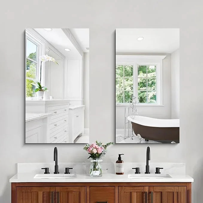CILIBER Frameless Mirror, 20x36 Inch Bathroom Mirrors for Wall, Rectangle Bathroom Vanity Mirrors with Polished Edge, Hangs Horizontally or Vertically for Bathroom, Bedroom and Living Room - ModernBath