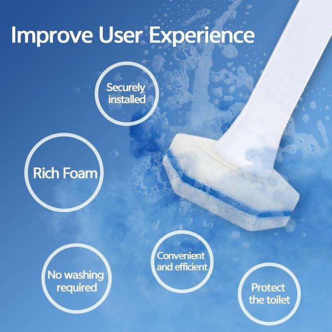 Aimery 40 Count Blue Disposable Toilet Bowl Wand Refills – Easy Clean & Fresh Toilet - ModernBath