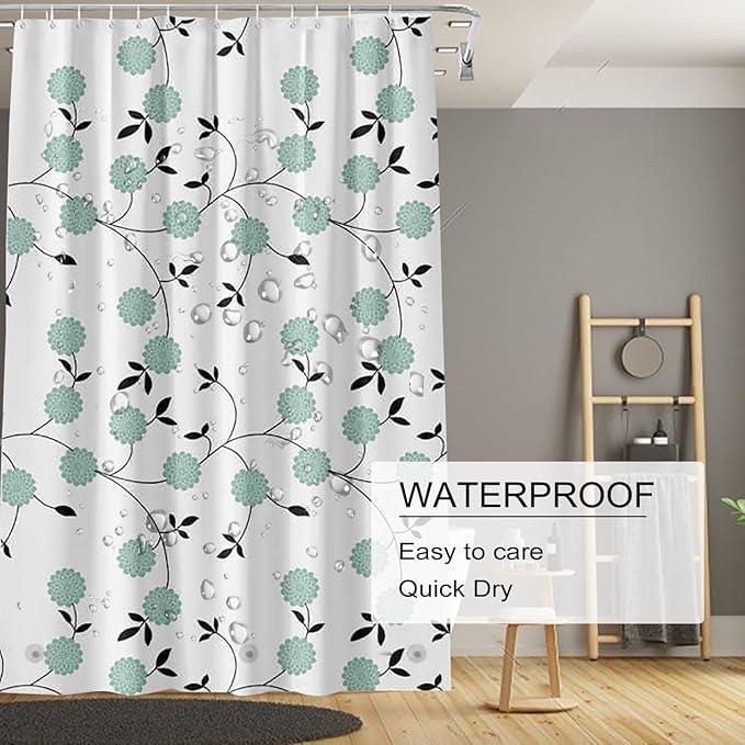 TIKABC Shower Curtain Liner, 4G PEVA Shower Liner, Plastic Waterproof Shower Curtains, 72x72 inch with Grommet Holes 3 Magnetic Weights - ModernBath