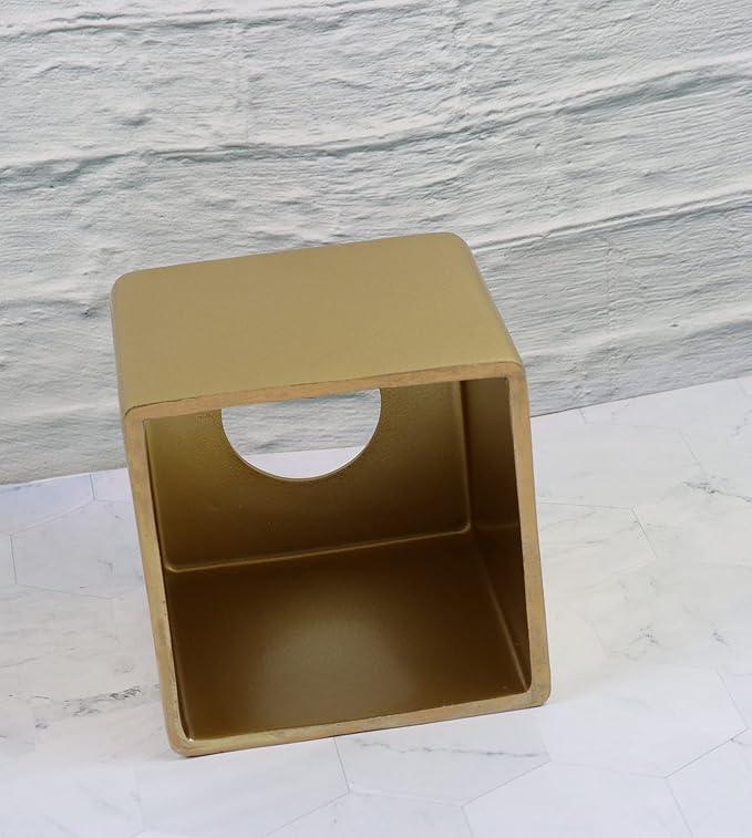 Hymmah Matte Gold Square Tissue Box Cover Holder,Bathroom Accessories Decor Unique Design Tissue Box Cover for Bathroom Vanity Counter Tops for Bedrooms and Living Room - ModernBath