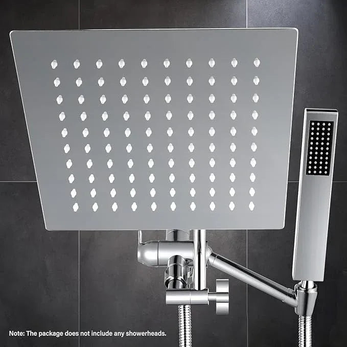 YDmeet All Metal Shower Diverter Valve with HandShower Holder - Upgraded 3 Way Shower Head for Handheld and Fixed Rain Showerhead - Universal G1/2 Bathroom Part, Polished Chrome - ModernBath