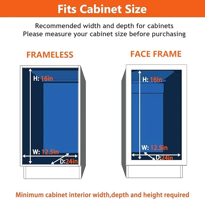 ROOMTEC Individual Pull Out Cabinet Organizer (11" W x 21" D), 2 Tier Spice Rack Organizer for Cabinet, Slide Out Drawer Pantry Shelf Organization and Storage for Kitchen Bathroom - ModernBath