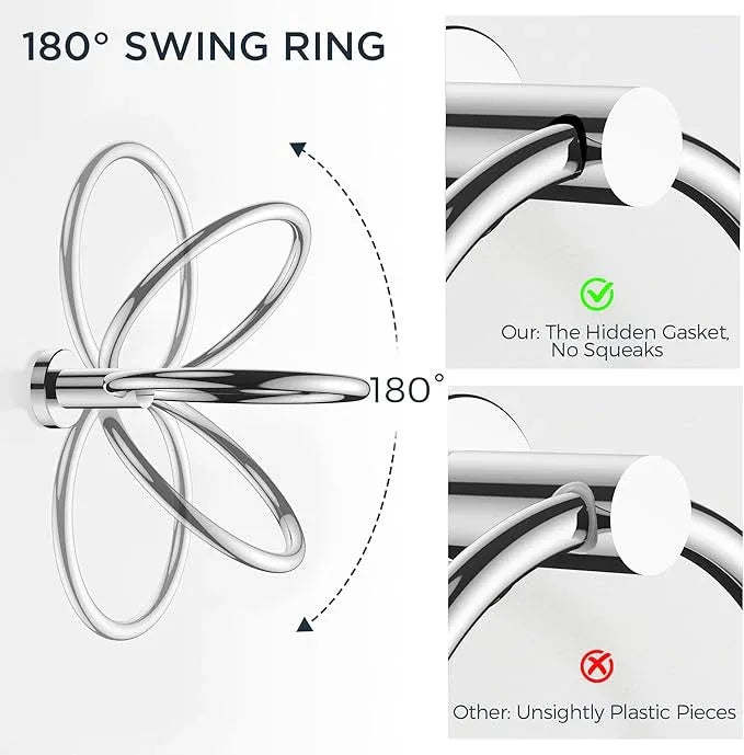 FORIOUS Bathroom Hardware Accessories Set, SUS304 Stainless Steel 24 Inch Towel Bar Set, Modern Towel Racks Holder for Bathroom Wall Mounted, 4 Pieces, Chrome - ModernBath