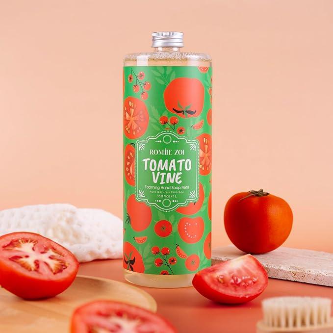 ROMIIE ZOI Liquid Hand Soap Refill, Tomato Vine, Gentle & Moisturizing Formula, 750 ML/ 26 FL OZ - ModernBath