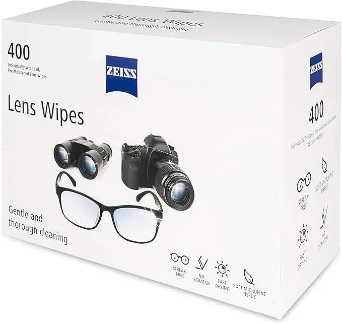 ZEISS Pre-Moistened Alcohol Wipes, Glasses Cleaner, 400 Count - ModernBath