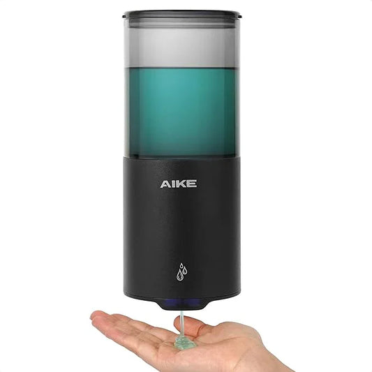 AIKE Automatic Wall Mount Liquid Soap Dispenser for Home and Commercial Bathroom 13.5oz IPX7 Waterproof,Matte Black Stainless Steel - ModernBath
