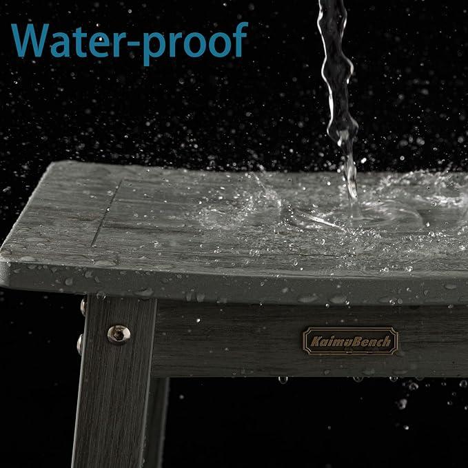 KaimuBench Shower Bench Seat, Waterproof Shower Stool for Shaving Legs, Foot Stool for Spa Bathroom, Bath Chair Seat, Weather Resistant/Non-Slip, Indoor/Outdoor Use, Gray - ModernBath