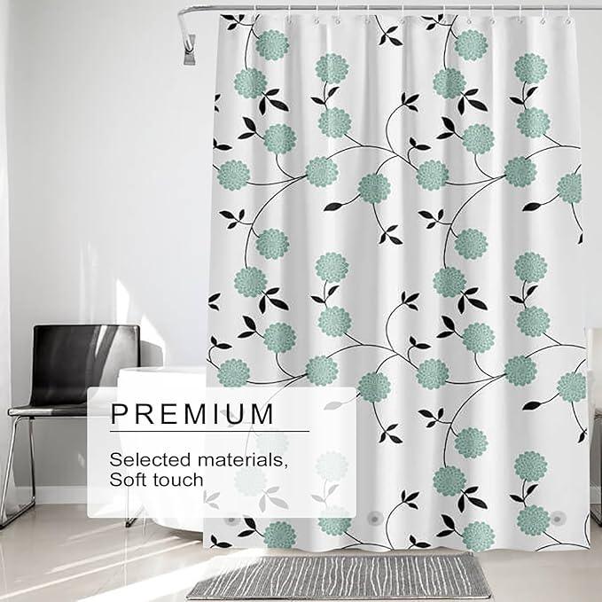 TIKABC Shower Curtain Liner, 4G PEVA Shower Liner, Plastic Waterproof Shower Curtains, 72x72 inch with Grommet Holes 3 Magnetic Weights - ModernBath