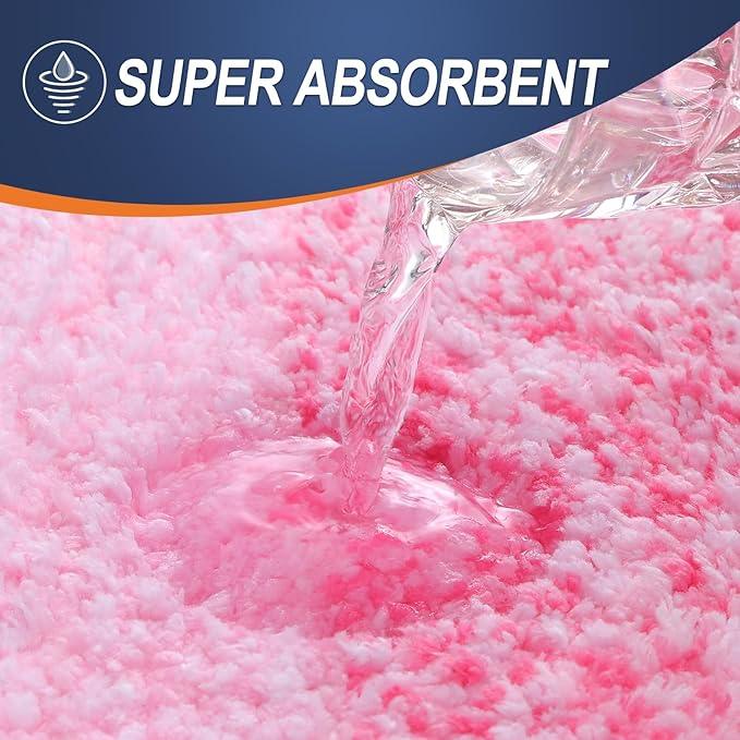 OLANLY Bathroom Runner Rugs 59x24, Extra Soft Absorbent Microfiber Bath Rugs, Rubber Backing, Quick Dry, Machine Washable Bath Mats for Bathroom Floor, Tub and Shower, Home Decor Accessories, Pink - ModernBath