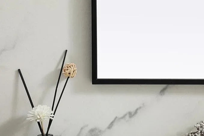 Illuminate, Metal Frame Arch Mirror 40X34 Inch in, Modern, Black - ModernBath
