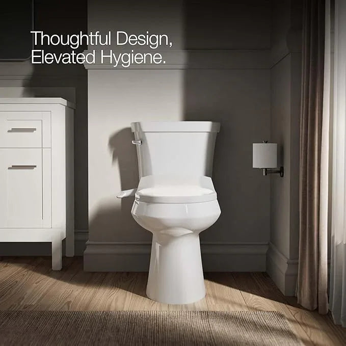 Kohler PureWash M250 Manual Elongated Bidet Toilet Seat, White, Quiet-Close Lid Prevents Slamming, Cool Water, Easy Installation with Quick-Release Hinges, Adjustable Spray Position & Pressure - ModernBath