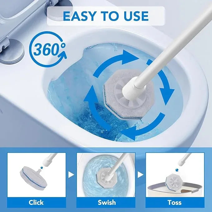 60 Count Toilet Bowl Wand Refills for Clorox,Disposable Toilet Bowl Cleaner Refill Pads for Most Toilet System,Disposable Toilet Brush refills for Bathroom Cleaning - ModernBath