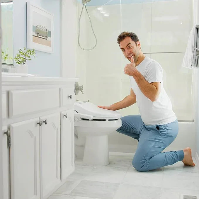 BidetMate 1000 Series Electric Bidet with Dryer, Heated Smart Toilet Seat with Heated Water, & Side Control Panel - Adjustable and Self-Cleaning Smart Home Device - Elongated - ModernBath