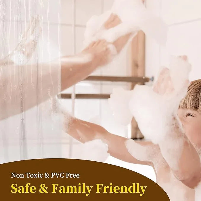 Barossa Design Frosted Shower Curtain Liner - Premium PEVA Shower Liner for Bathroom, BPA & PVC Free, No Chemical Smell, Lightweight Bath Curtain with 3 Magnets, Metal Grommets - Frost, Standard Size - ModernBath