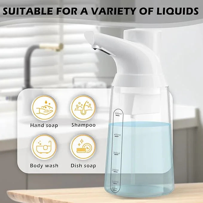 Greatmay Adjustable Automatic Soap Dispenser Touchless, 4 Adjustable Levels，Battery Powered Operated Sensor Liquid Soap Pump，Touch-Free Hand Sanitizer Dispenser - ModernBath