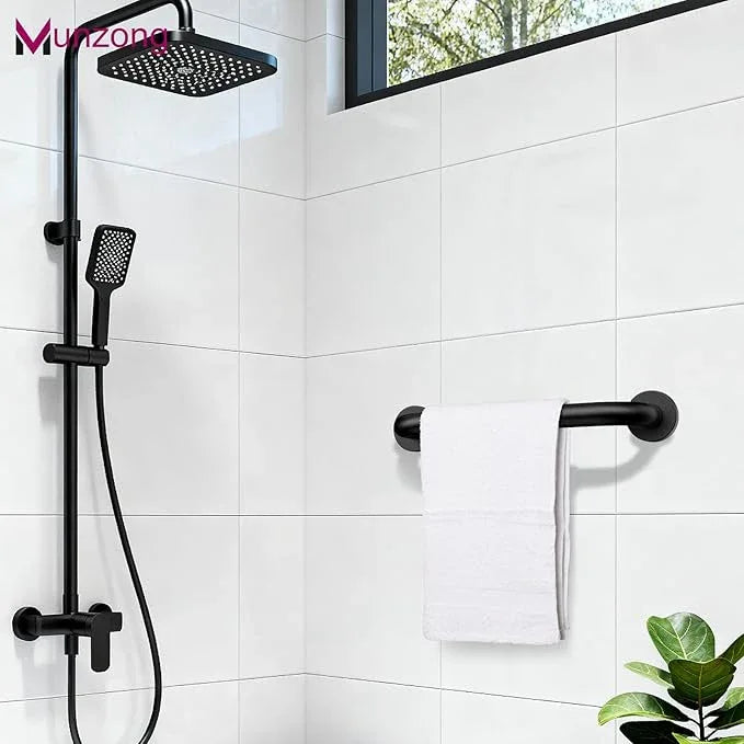 12 Inch Anti Slip Bathroom Grab Bar, 2 Pack Munzong Oil Rubbed Black Shower Grab Bar for Bathtubs, Knurled Handicap Balance Bar,Safety Hand Rail Support Elderly Senior - ModernBath