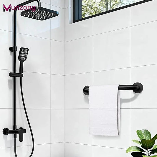 12 Inch Anti Slip Bathroom Grab Bar, 2 Pack Munzong Oil Rubbed Black Shower Grab Bar for Bathtubs, Knurled Handicap Balance Bar,Safety Hand Rail Support Elderly Senior - ModernBath