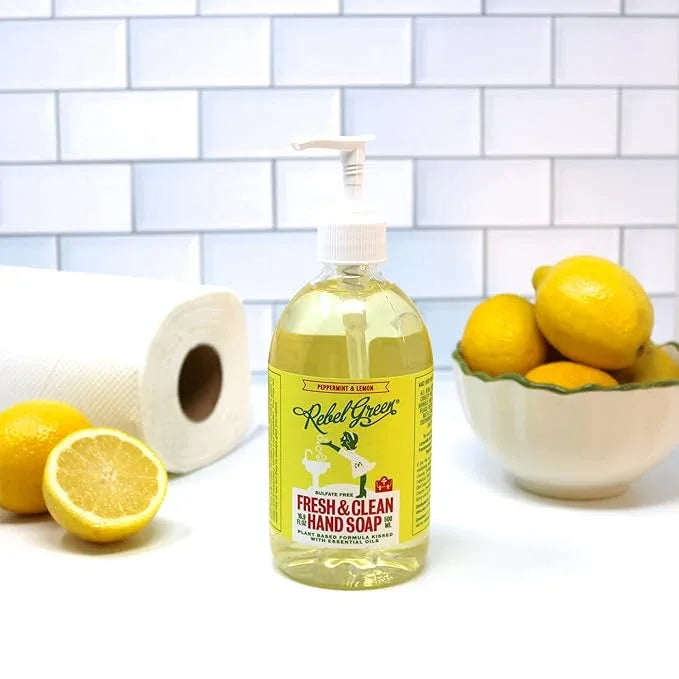 Rebel Green Fresh & Clean Hand Soap Refill - Natural Liquid Hand Soap Refill for Bathroom & Kitchen - (1 Gallon Refill Bottle) - ModernBath