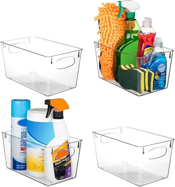 ClearSpace Clear Plastic Storage Bins – Perfect Kitchen Organization and Storage or Pantry Storage – Fridge Organizer, Pantry Organization and Clear Storage Bins, Cabinet Organizers - ModernBath