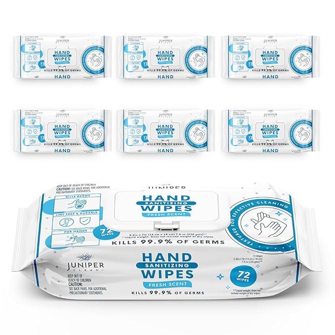 Juniper CLEAN Hand Sanitizing Wipes, 432 Count Soft Flow (Pack of 6) - ModernBath