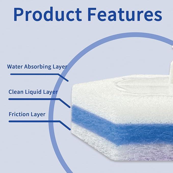 Aimery 100 Counts Blue Disposable Toilet Bowl Cleaning Wand Refills Compatible With Clorox(100,Blue) - ModernBath