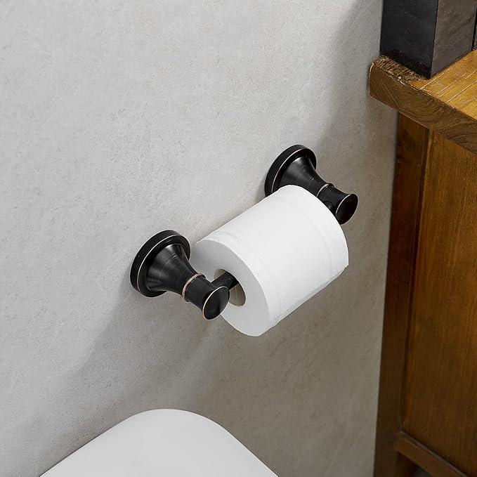 RUMOSE Toilet Paper Roll Holder Bathroom Flexible Pivoting Tissue Handle on Wall Mounted Oil Rubbed Bronze Rustproof Toilet Tissue Roll Holder,Stainless Steel - ModernBath