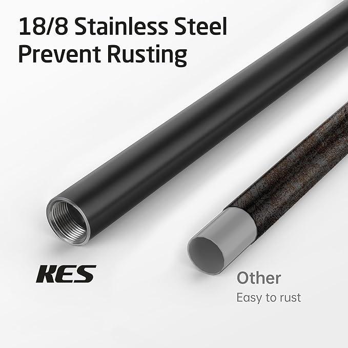 KES Freestanding Toilet Paper Holder with Reserve for Bathroom with Weighted Base, Modern Tissue Roll Holder Stand 29" H, SUS304 Stainless Steel Rustproof Matte Black, BPH286S1B-BK - ModernBath