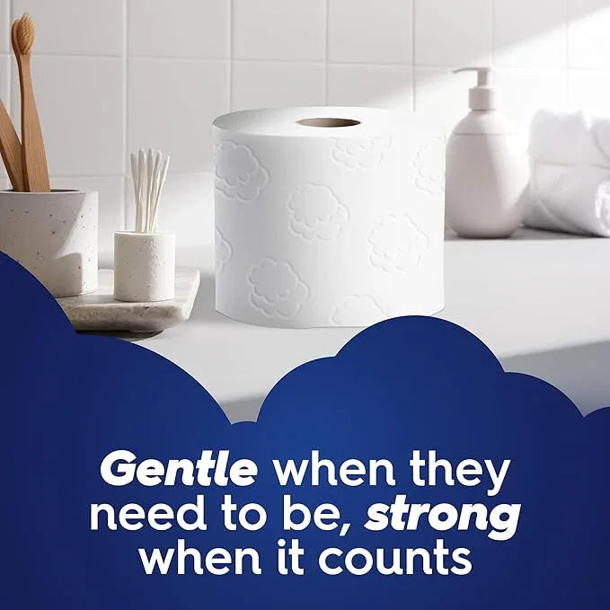 White Cloud Ultra Soft & Strong Toilet Paper, 4 packs of 6 Mega Rolls = 96 Regular Rolls - ModernBath