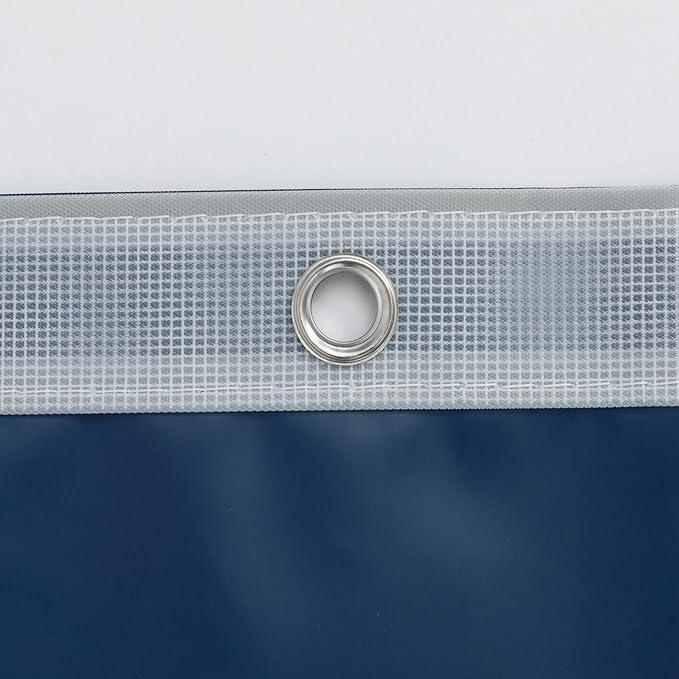 Barossa Design Navy Shower Curtain Liner with 6 Magnets - Waterproof PEVA Shower Liner for Bathroom, 72" x 72" Standard Size, PVC Free, Metal Grommets - Navy Blue, 72x72 - ModernBath