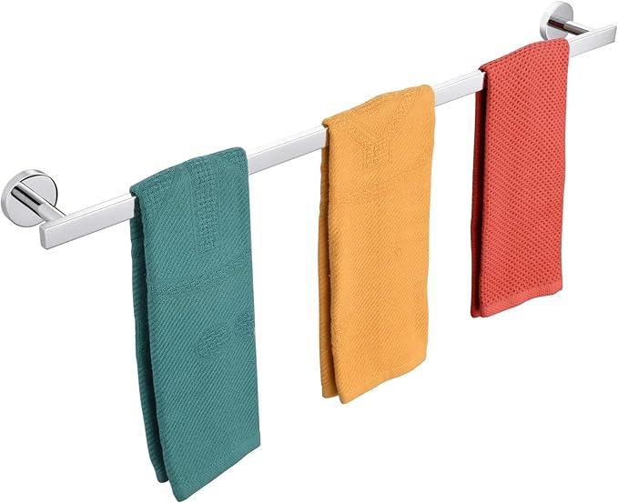 36 Inch Bathroom Towel Bar Bath Towel Rack Kitchen Towel Holder Long Towel Rails Wall Mounted SUS304 Stainless Steel Polished Chrome AN4001CH-L36 - ModernBath