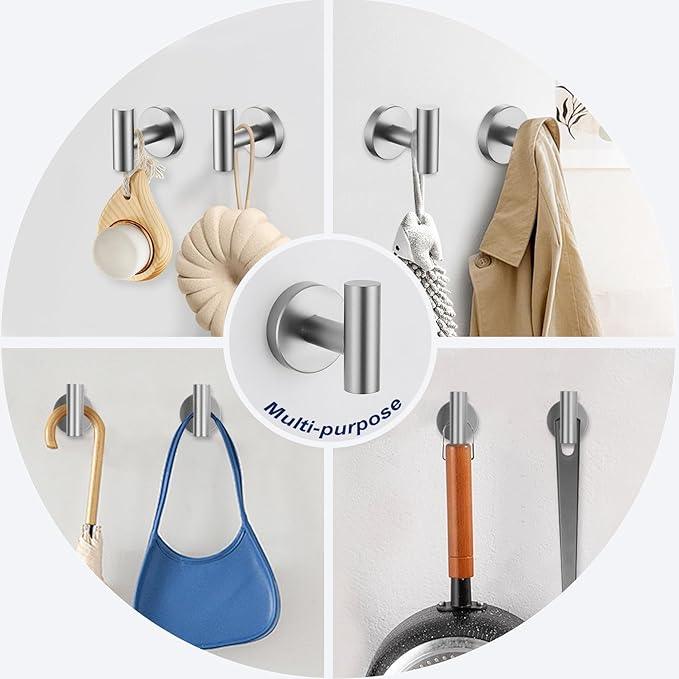 Bathroom Hardware Accessories Set Brushed Nickel Towel Bar Sets Include Double Towel Bars (23.6" and 15.35") Toilet Paper Holder Double Towel Hooks, 5 Pieces Stainless Steel Wall Mounted - ModernBath