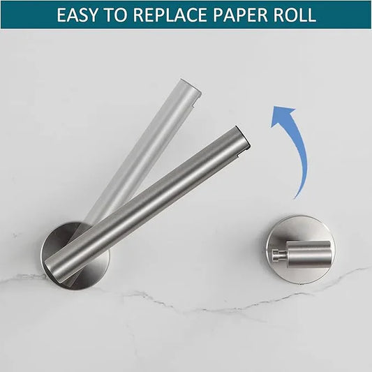 BVL Toilet Paper Holder Brushed Nickel Wall Mount Stainless Steel 304 Large Mega Roll - ModernBath