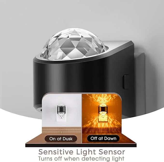 Night Light Plug into Wall, Color Changing Night Light, 3CCT Diamond Design with Galaxy Star Projector, Dusk to Dawn Sensor for Bathroom Bedroom Gaming Room Decor Gift,2 Pack - ModernBath