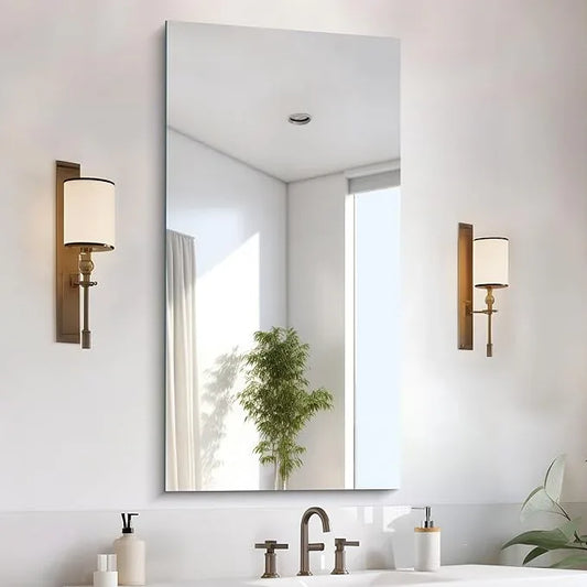 CILIBER Frameless Mirror, 24x48 Inch Large Bathroom Mirrors for Wall Over Sink, Upgraded Shatterproof Vanity Mirror with Polished Edge for Bathroom,Bedroom,Living Room and Entryway - ModernBath