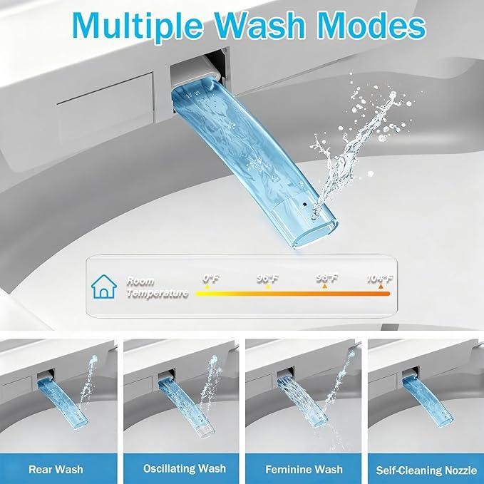 TOTTE Luxury Smart Toilet with Bidet Built-in, Auto Open/Close, Dual Auto Power Flush, One Piece Elongated Toilet with Instant Warm Water & Warm Air Dryer, Built-in Aroma System, Japanese Toilets - ModernBath