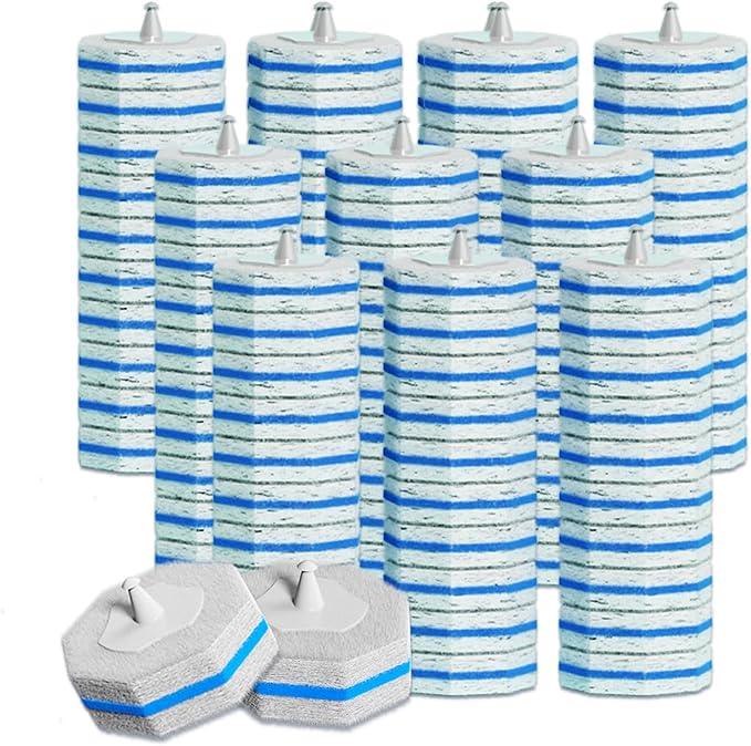 100pc Bulk Toilet Wand Refills - Disposable Toilet Brush Replacement Heads, Pack for Household Cleaning Bathroom cleaners Compatible Heads,washroom mats Brush Cleaning System,Clean Refill Pads. - ModernBath
