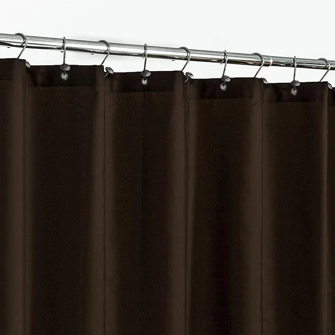 N&Y HOME Fabric Shower Curtain or Liner with Magnets - Brown Shower Curtain for Bathroom with Hotel Quality, Machine Washable - Brown, 72x72 - ModernBath