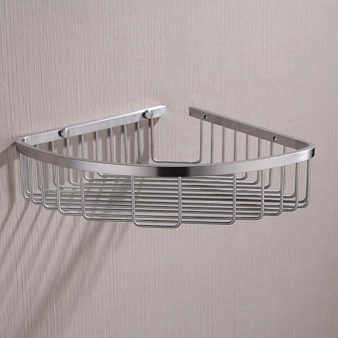 orhemus 304 Stainless Steel Shower Caddy Corner Basket Shelf Bathroom Organizer Wall Mounted Storage, Brushed Nickel - ModernBath