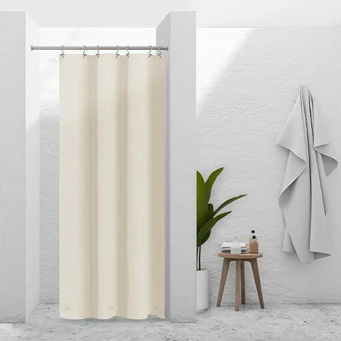 Barossa Design Beige Stall Shower Curtain Liner 36" W x 72" H - Waterproof PEVA Plastic Shower Liner for Small Bathroom Stall, Lightweight Bath Curtain with 3 Magnets & Metal Grommets - Beige - ModernBath