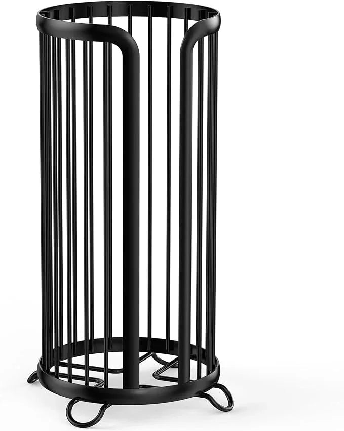 Toilet Paper Holder Stand, Freestanding Toilet Tissue Organizer, Minimalistic Storage Solution, Reserve Mega Rolls,Modern Black-2PACK - ModernBath