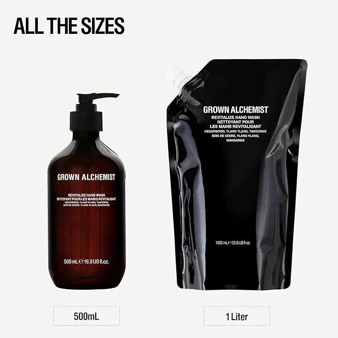 Grown Alchemist Revitalize Hand Wash – Natural Liquid Hand Soap with Ylang Ylang, Tangerine & Cedarwood – Gentle, Hydrating Kitchen & Bathroom Soap, Botanical Cleanser for Sensitive Skin, 500mL - ModernBath